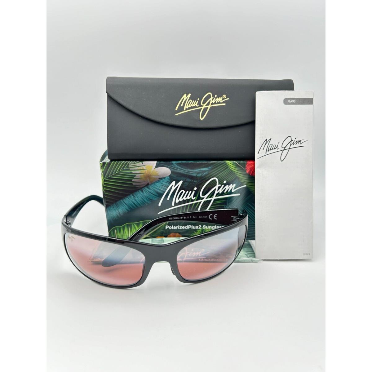 Maui Jim Polarized Sunglasses MJ 419-02 Haleakala Gloss Black Maui Rose