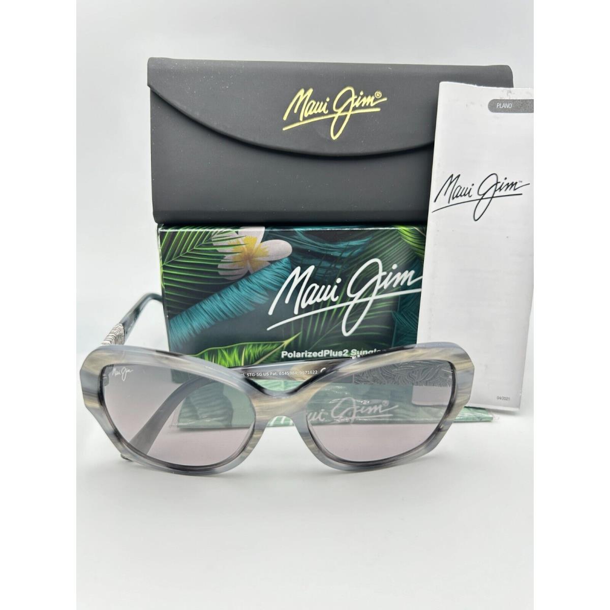 Maui Jim Polarized Sunglasses MJ530 91 Swaying Palms Grey Pearl White Gold