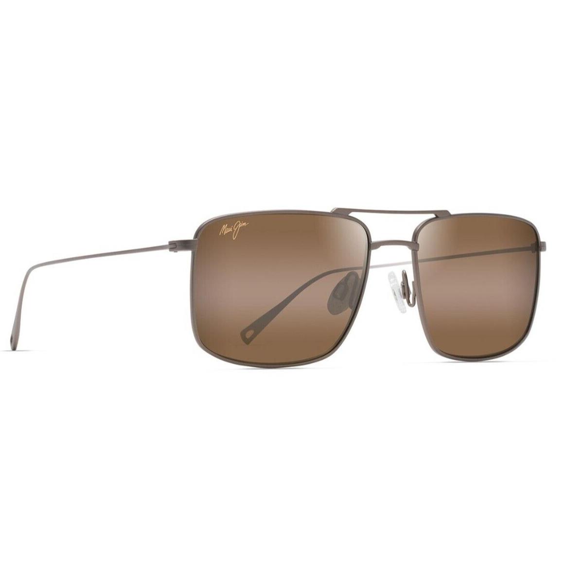 Maui Jim Aeko H886-01 Satin Sepia Titanium Aviator Sunglasses