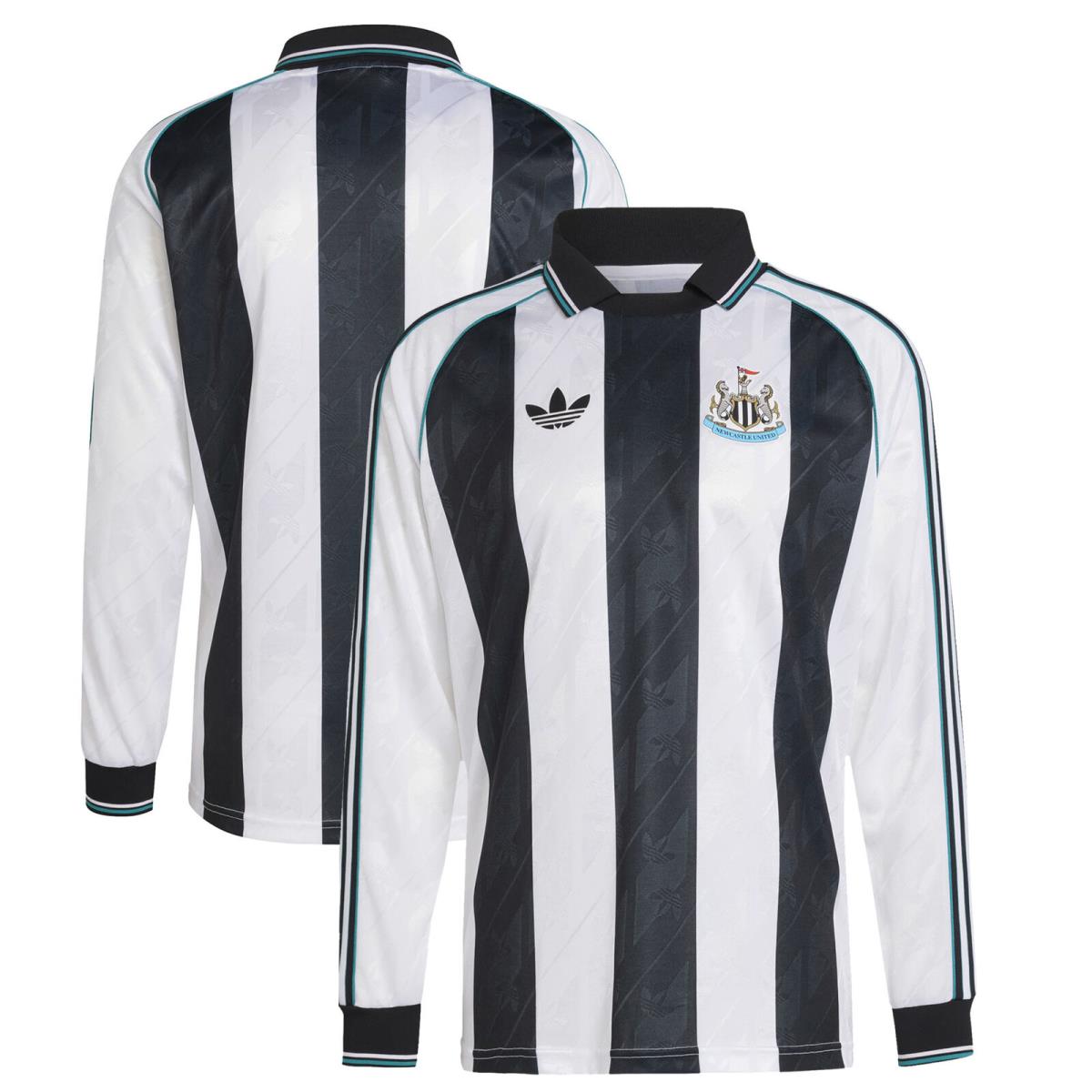 Men`s Adidas Originals White Newcastle United Lifestyler Long Sleeve Jersey