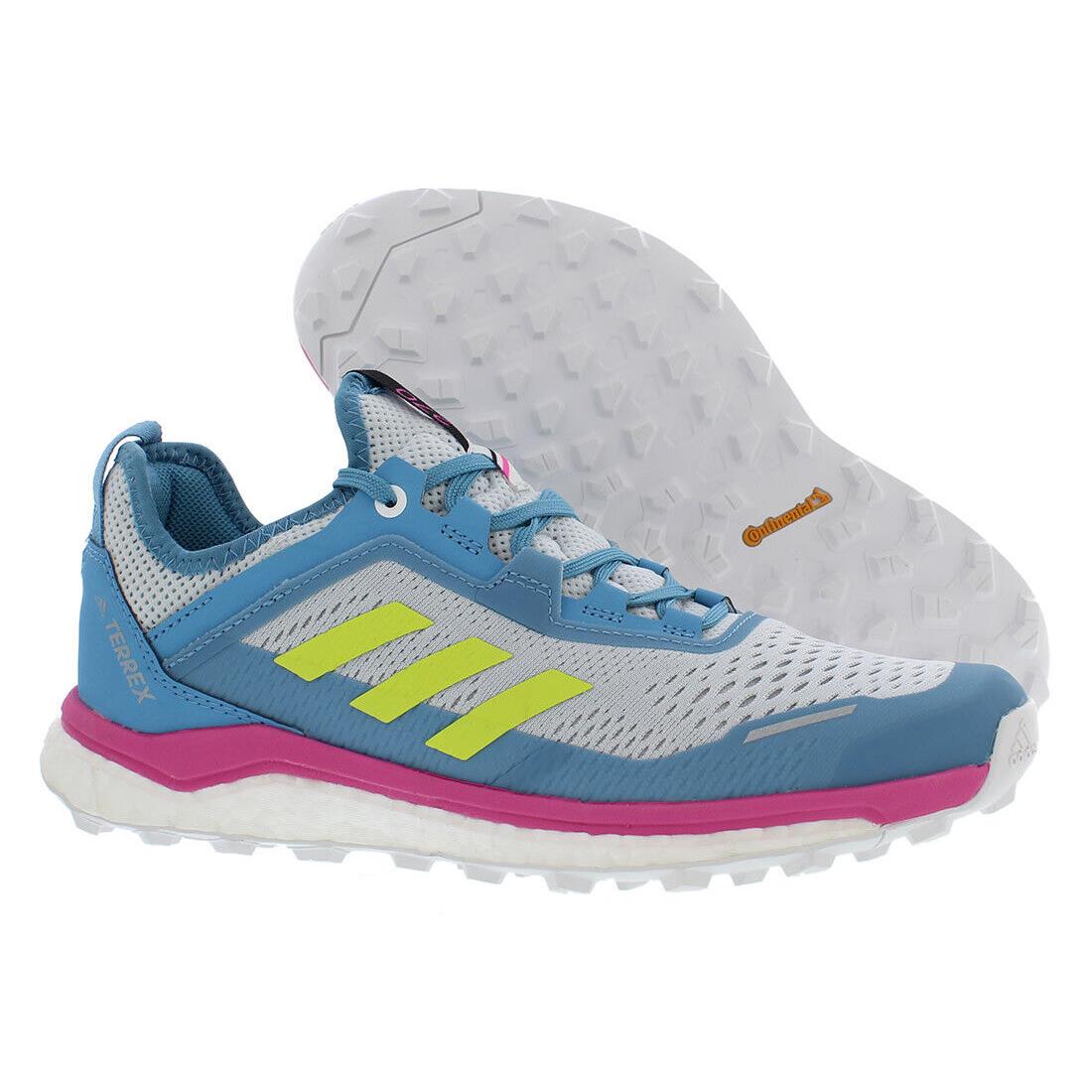 Adidas Terrex Agravic Flow Womens Shoes - Hazy Blue/Yellow/Crystal White, Main: Blue