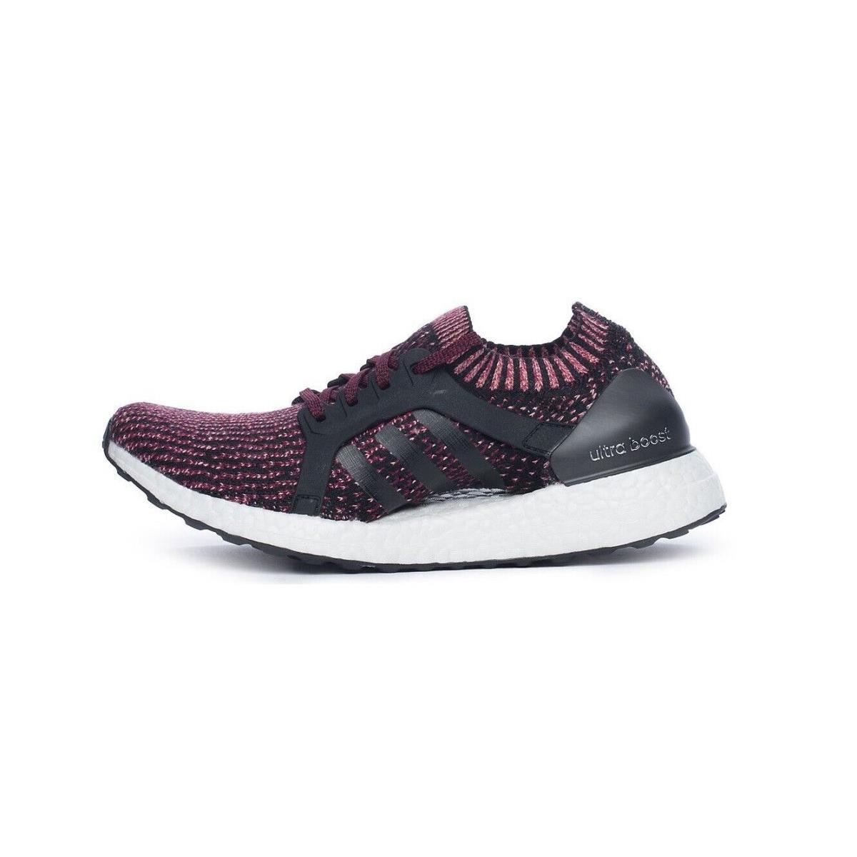 Adidas Ultraboost X Black Mystery Ruby Run Sneaker 462 Women`s Shoes - CORE BLACK/CORE BLACK/MYSTERY RUBY