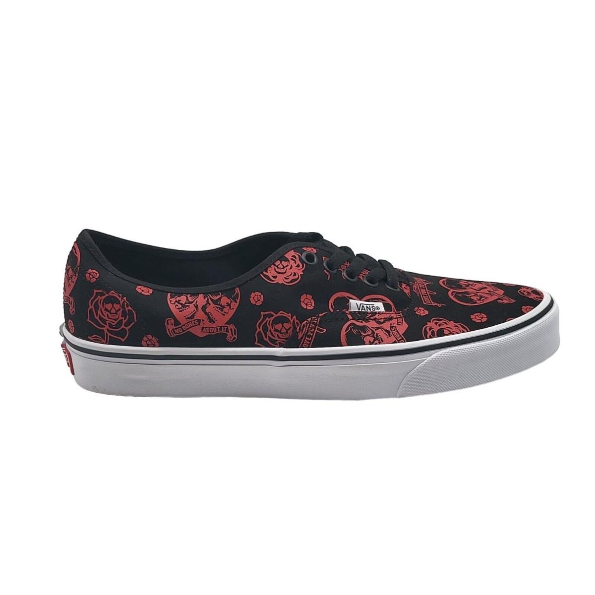 Vans Love You To Death Black Red Canvas Shoes VN0A5KS96BT Size 10.5