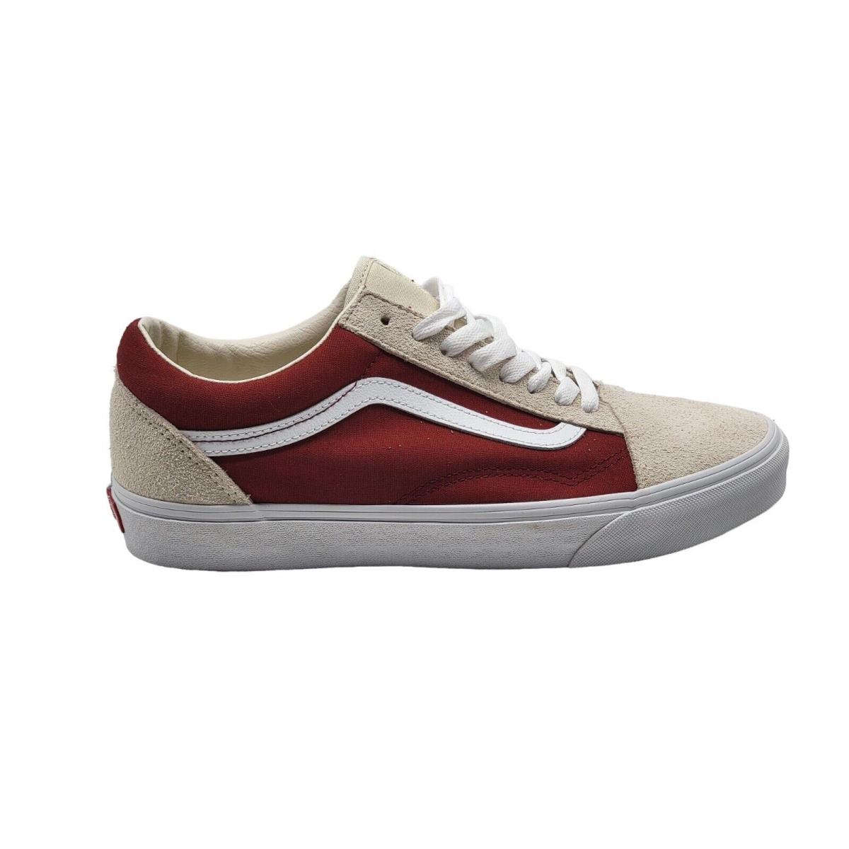 Vans Old Skool Canvas Suede Fired Brick Sneakers Shoes Men Size 10 VN0007NTZHG