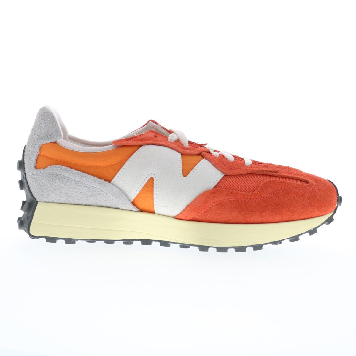 New Balance 327 U327WRC Mens Orange Suede Lace Up Lifestyle Sneakers Shoes - Orange