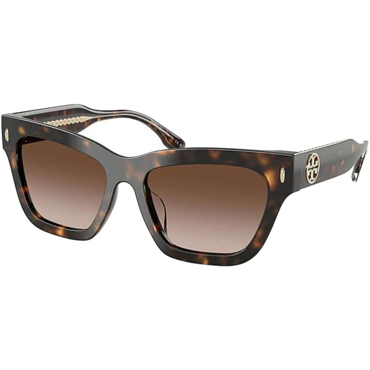 Tory Burch Miller Women`s Dark Tortoise Cat-eye Sunglasses - TY7208U 172813 54