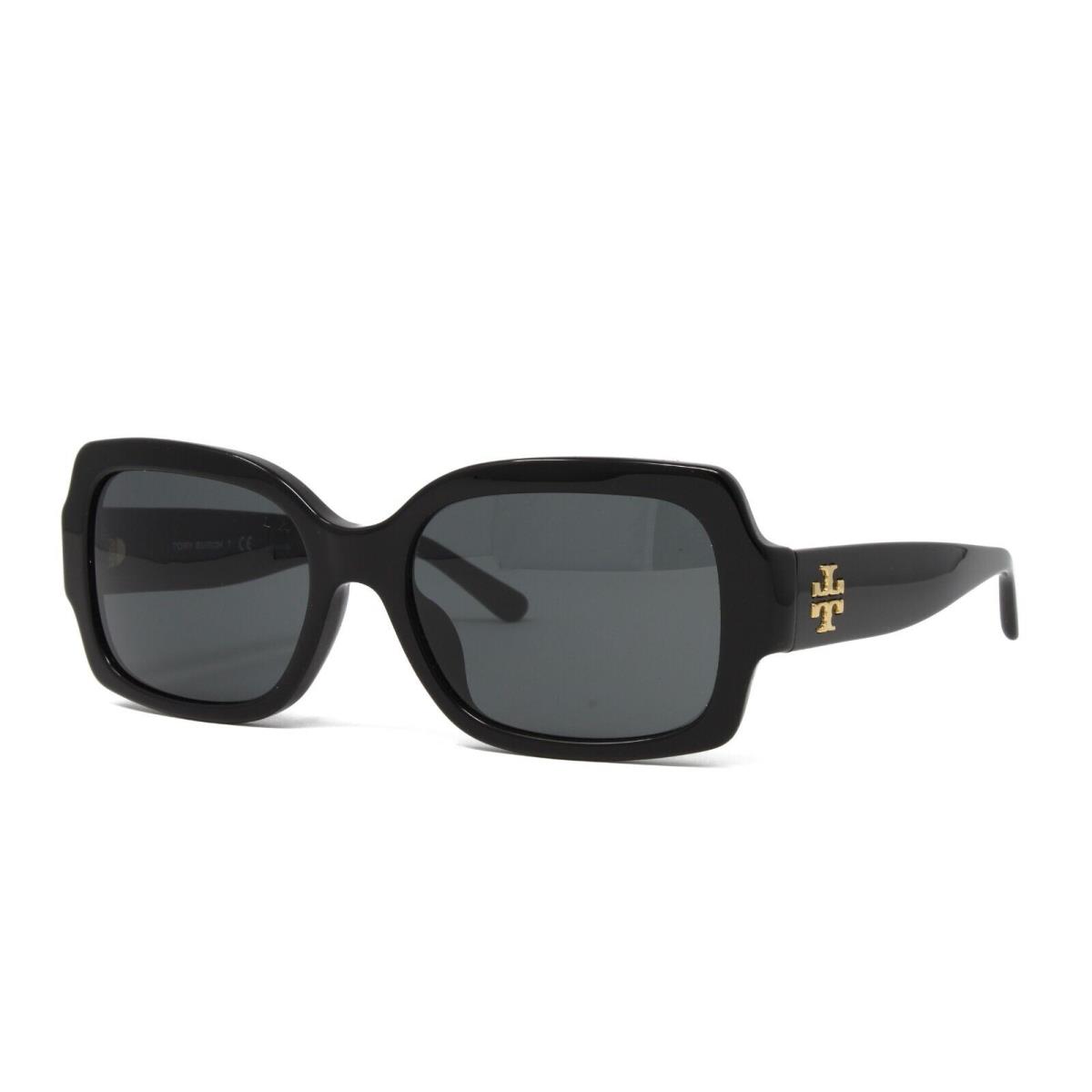 Tory Burch Sunglasses Women`s Square TY7135U 17098G Black 55mm Grey Lens