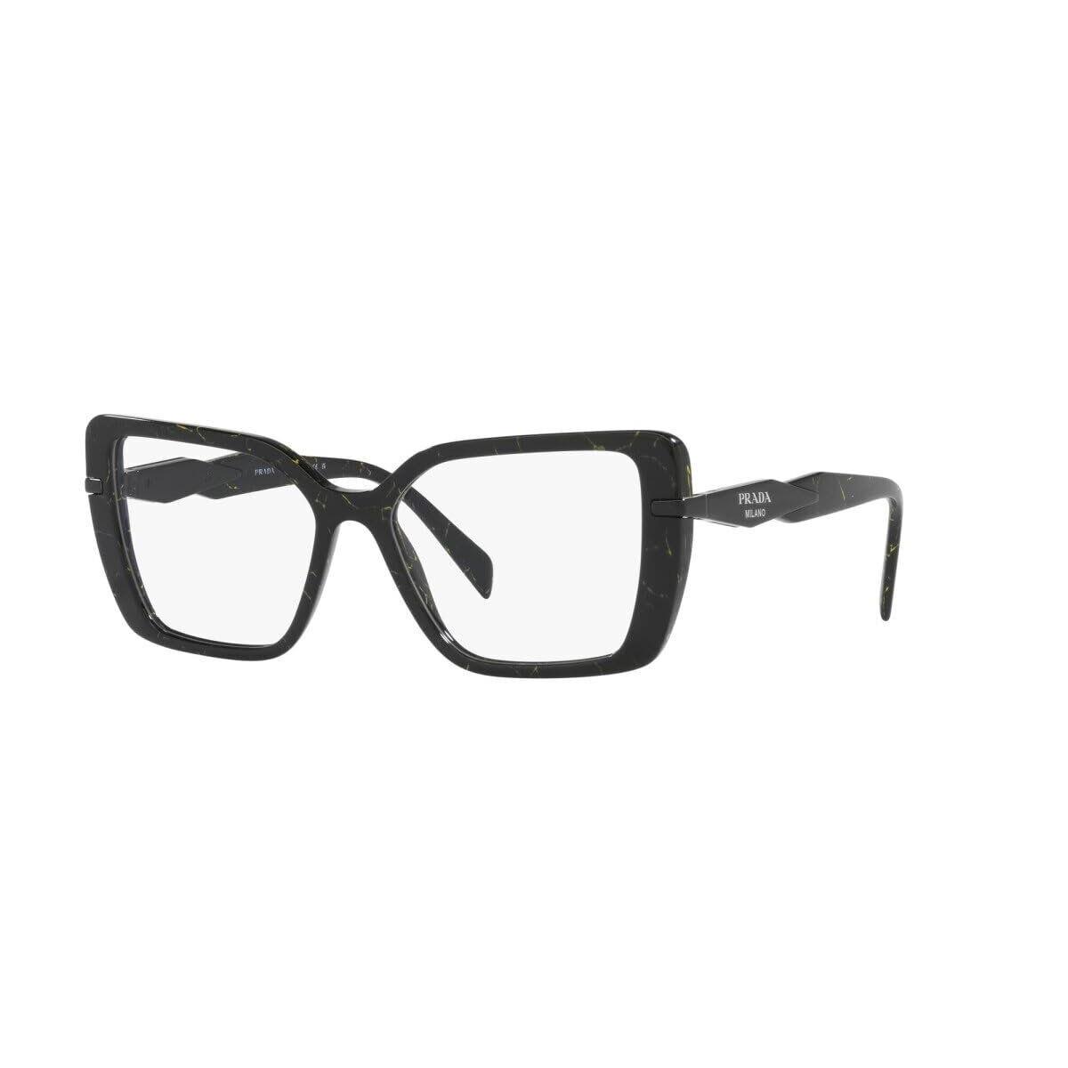 Prada PR03ZV 19D1O1 53mm Black/yellow Marble Eyeglasses