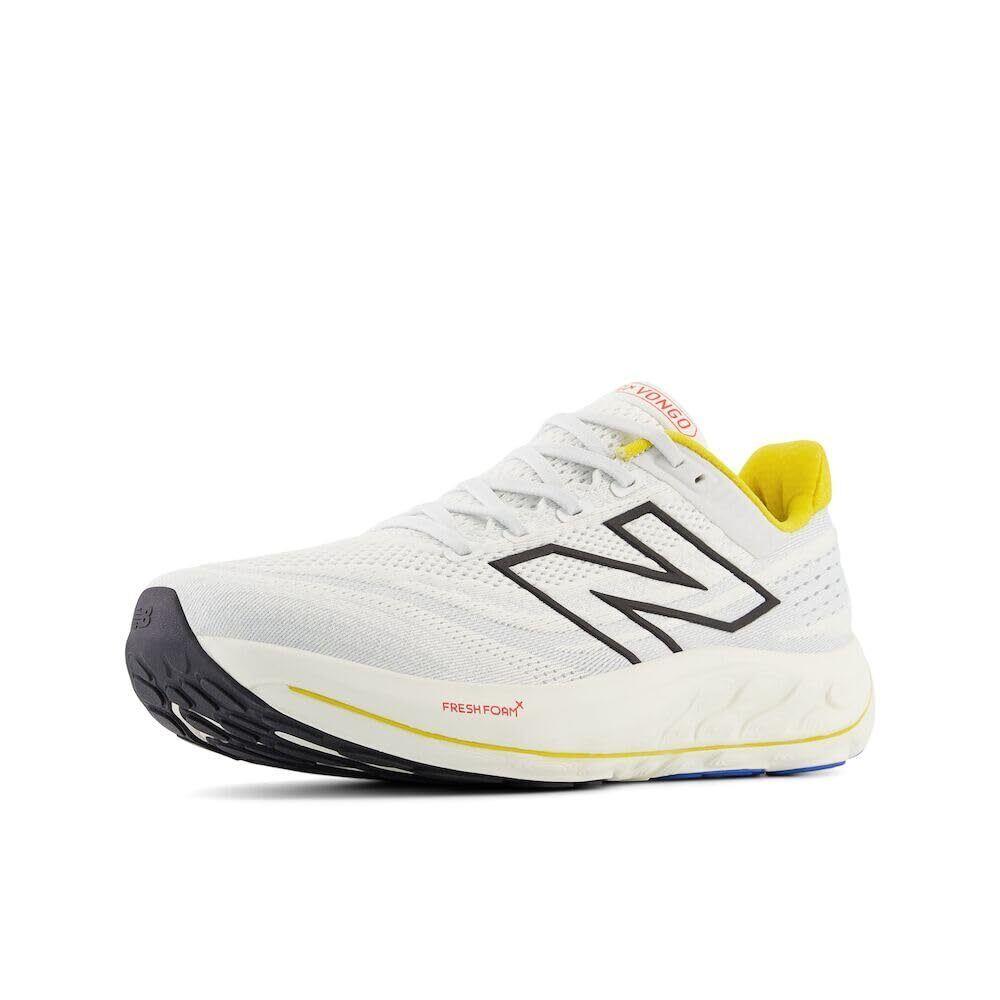 New Balance Men`s Fresh Foam X Vongo V6 Running Shoe White/ginger Lemon/black