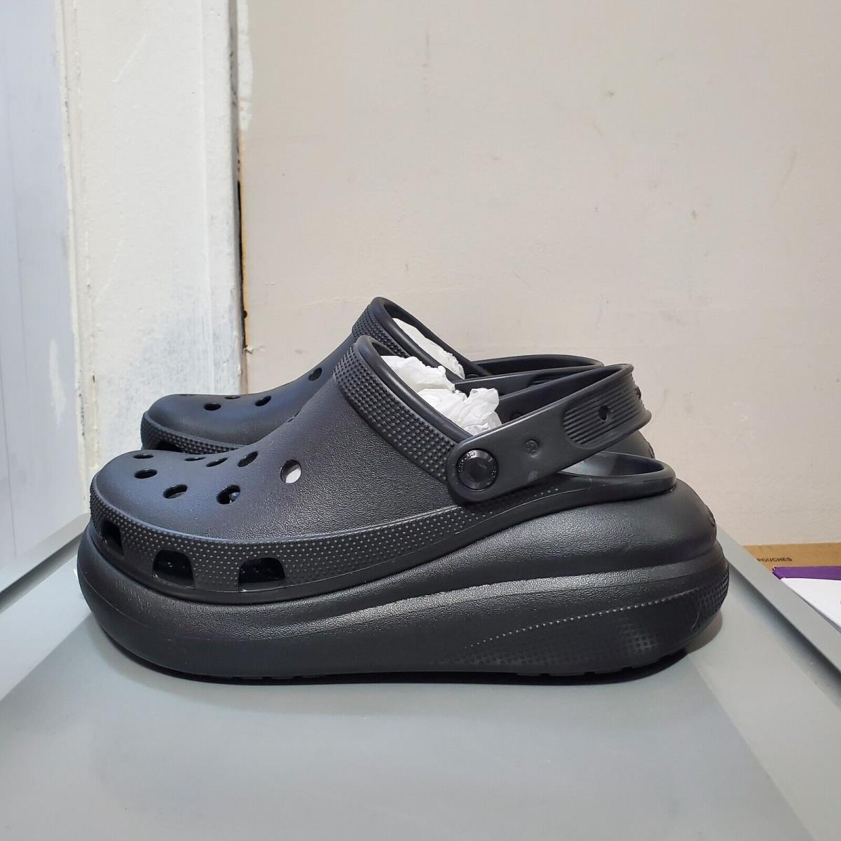 Crocs Classic Crush Clog Black Unisex Women s Size 9 / Men Size 7