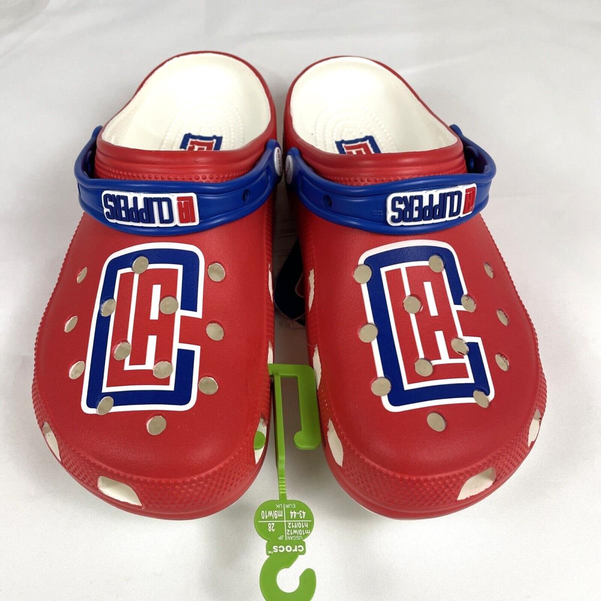 Crocs LA Clippers Nba Classic Clog Blue Red Size Men`s 10 Women`s 12