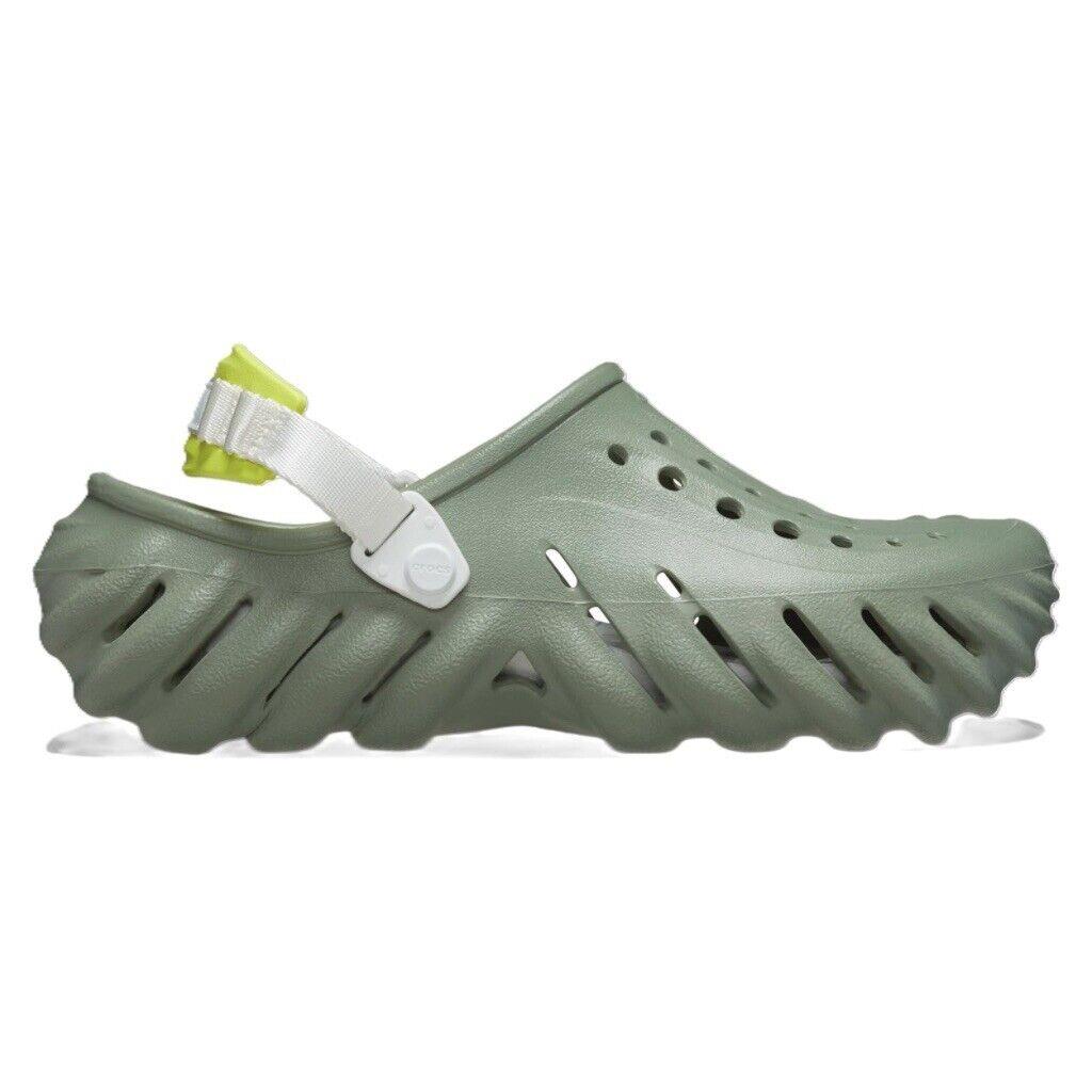 Crocs Echo Clogs Mens US Size 10 Moss Green Shoes Slides 207937-308