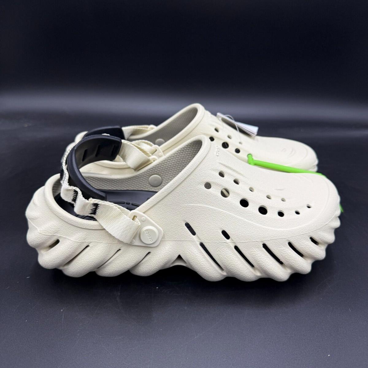 Unisex Clogs Crocs Echo Clog Bone / Black 207937 Sz M6/W8