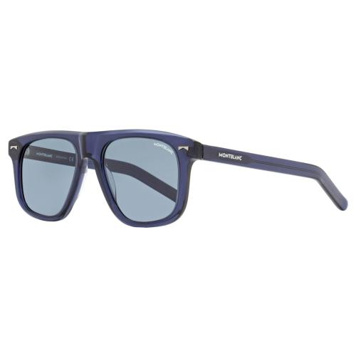 Montblanc Oversize Sunglasses MB0227S 003 Transparent Blue 55mm