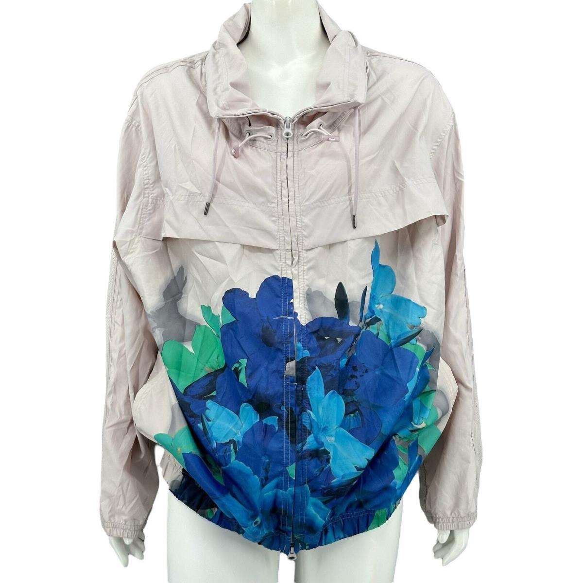 Adidas Stella Mccartney Jacket Womens Large Run Blossom Windbreaker Watercolor