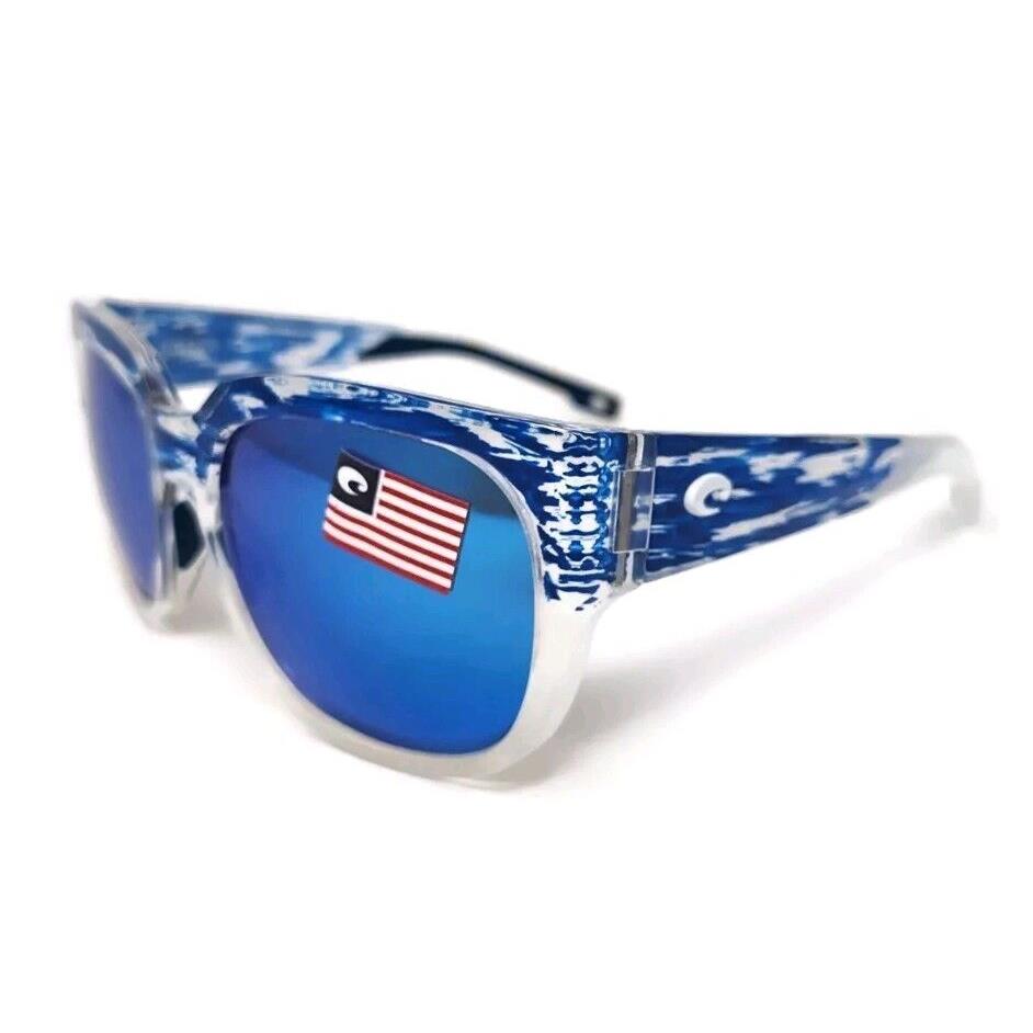 Costa Waterwoman II 06S9004 Sunglasses - Shiny American/blue Mirror 580G Lens