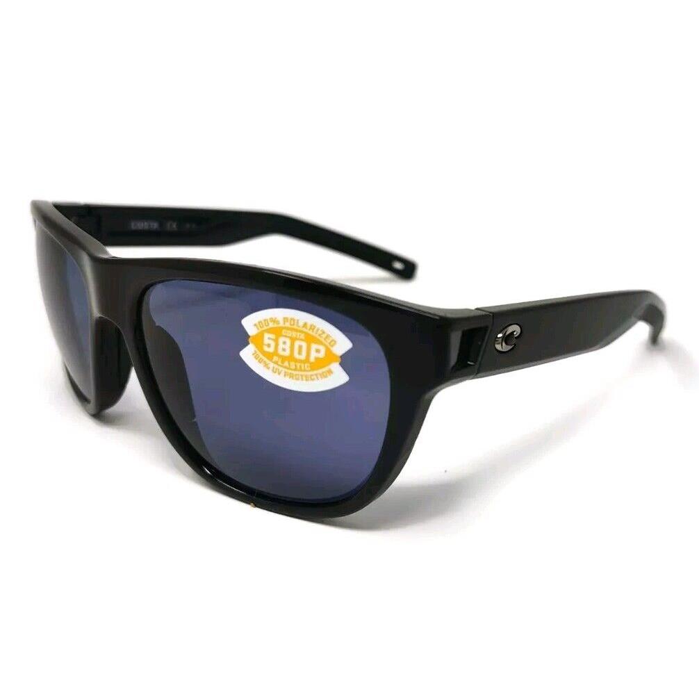 Costa Del Mar Bay Side 06S9015 Sunglasses - Shiny Black/gray 580P Lens