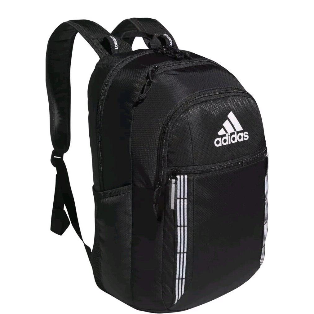 Adidas Excel 7 Backpack School Bookbag Laptop One Size Black White