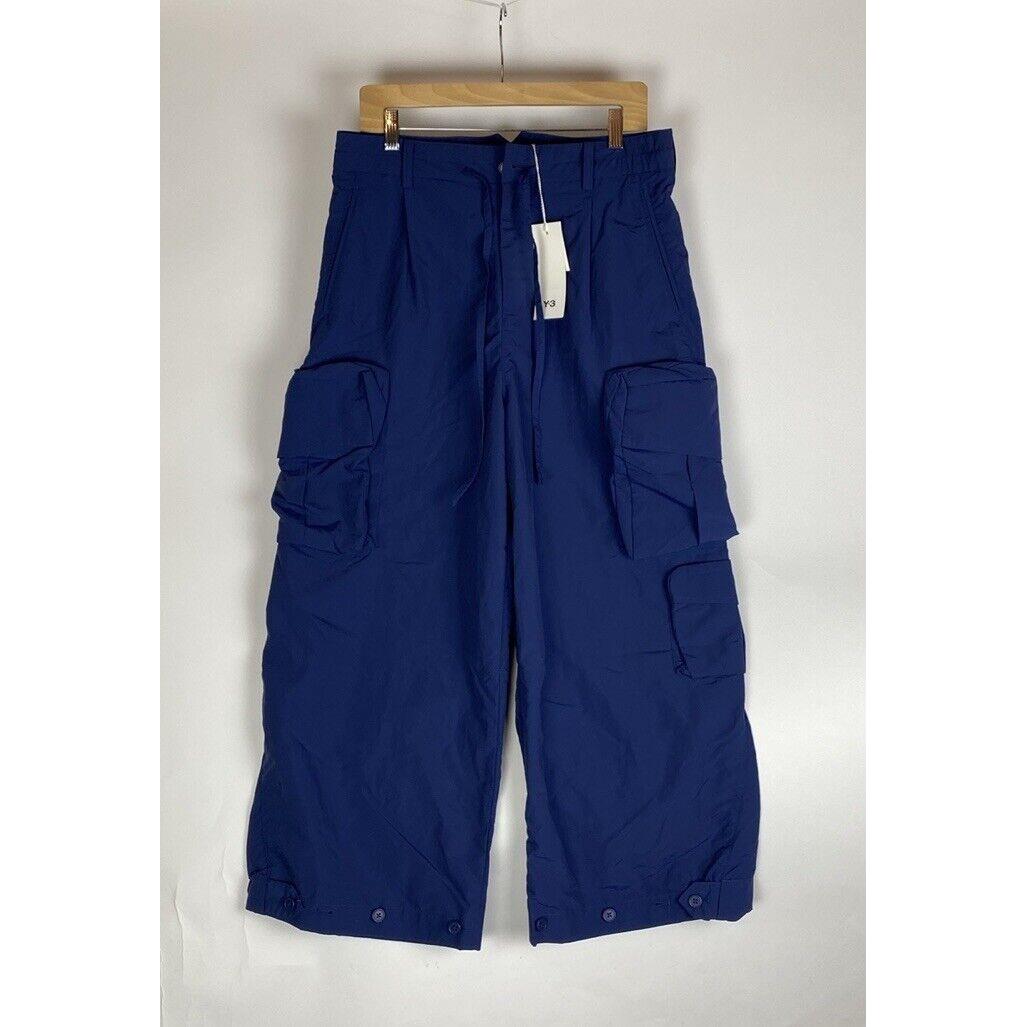 Adidas Y-3 Crinkle Nylon Cuffed Pants Blue IA1450 Womens Size M