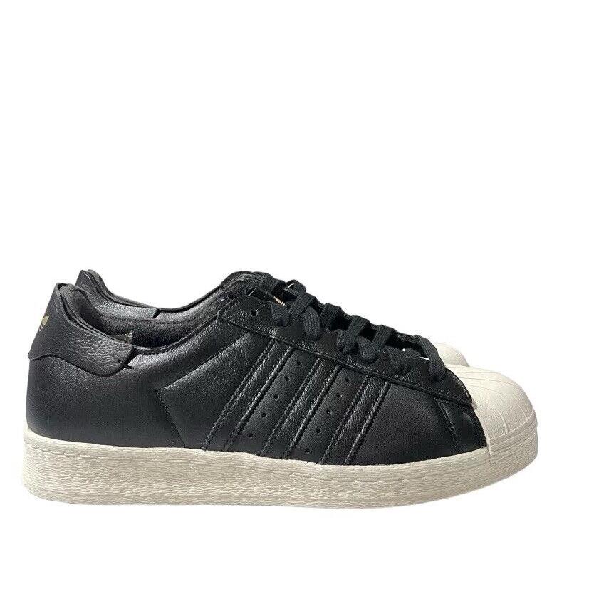 Adidas Superstar 82 Mens Size 11.5 Black White Leather Low Top Sneaker Trainer - Black