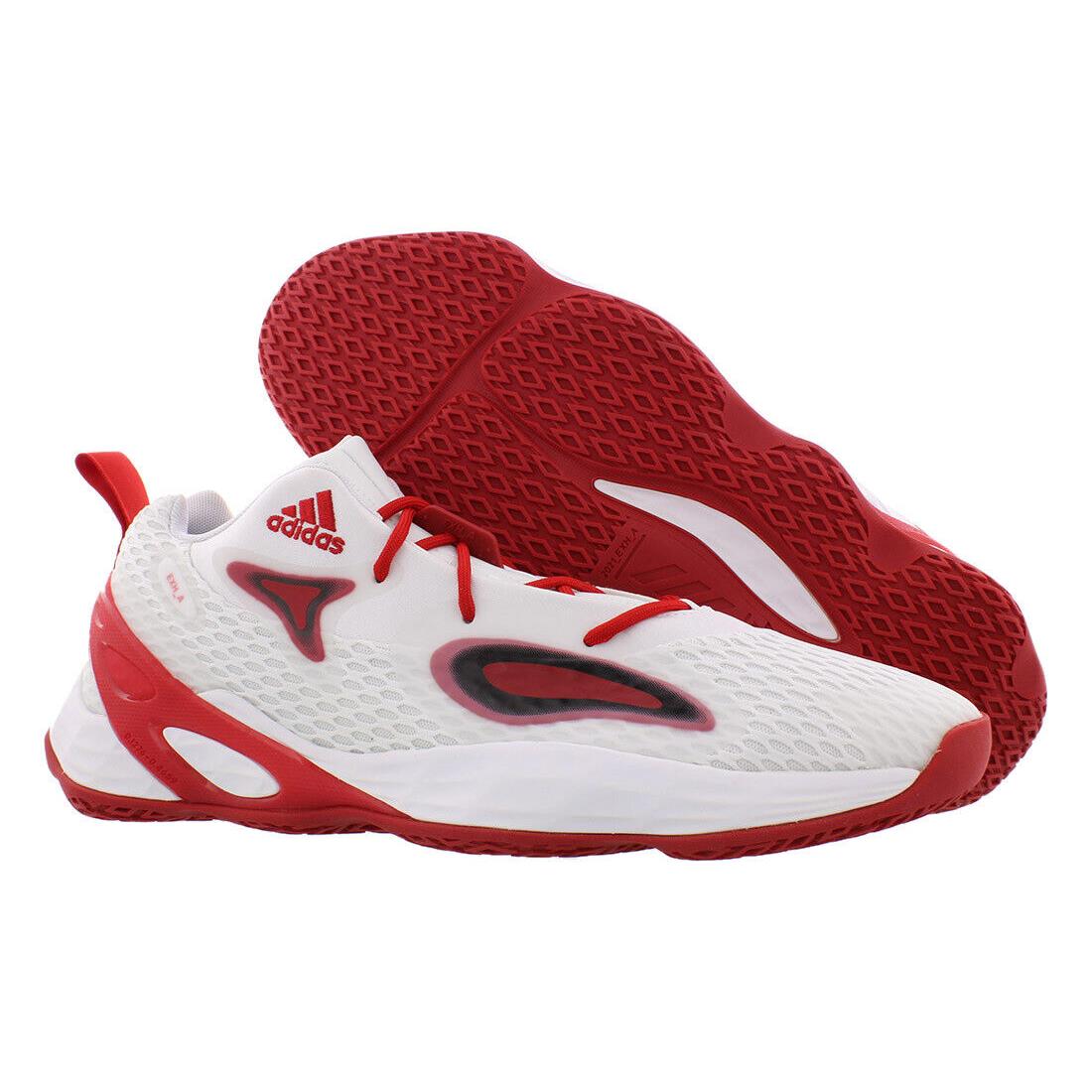 Adidas SM Exhibit A Unisex Shoes Size 14 Color: White/red/white - White/Red/White, Main: White