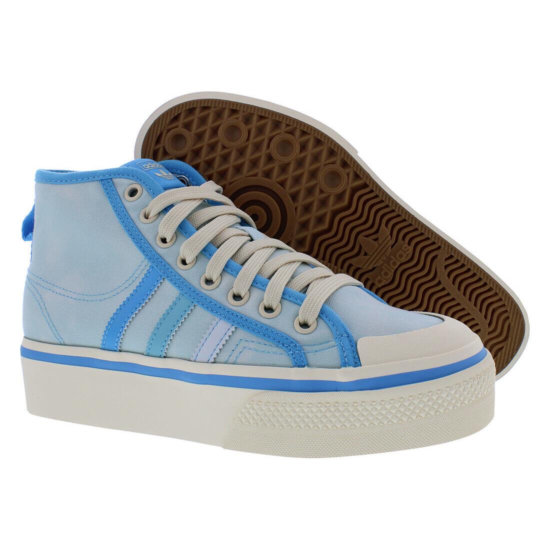 Adidas Nizza Platform Mid Womens Shoes Size 6.5 Color: Blue/white - Blue/White, Main: Blue