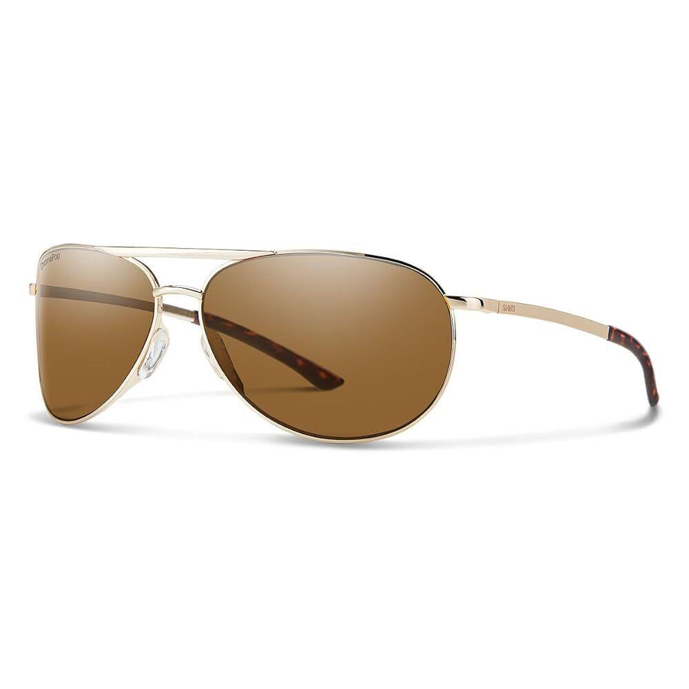 Smith Unisex Serpico Slim 2.0 Chromapop Polarized 60mm Sunglasses Gold Brown