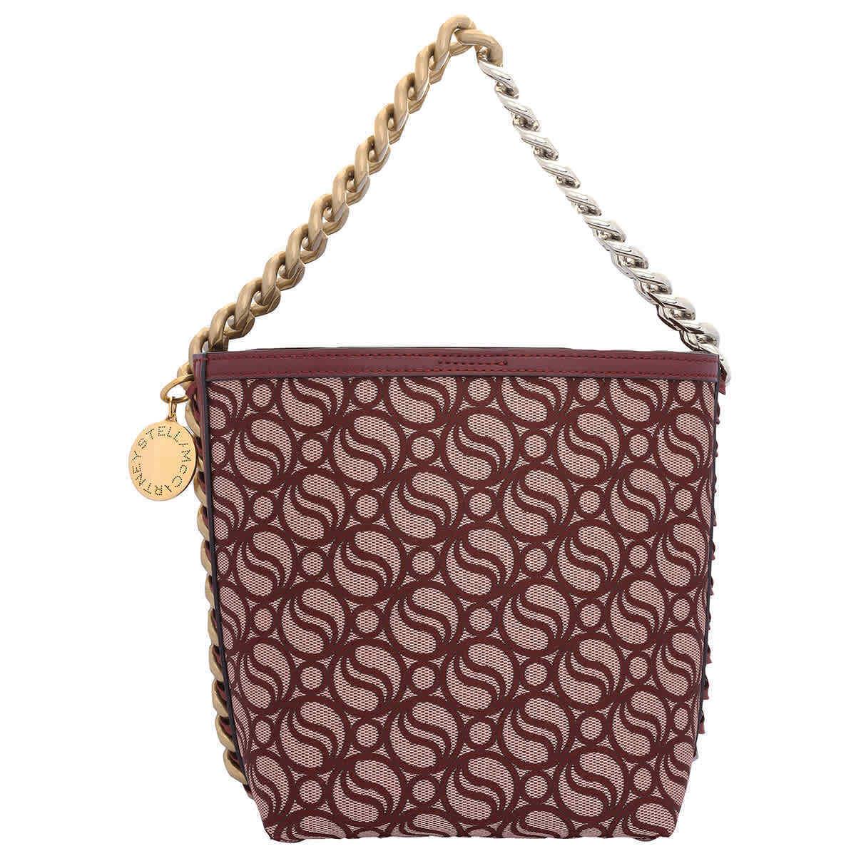 Stella Mccartney Burgundy Ladies S-wave Monogram Bucket Bag 7B0033WP0064-6106