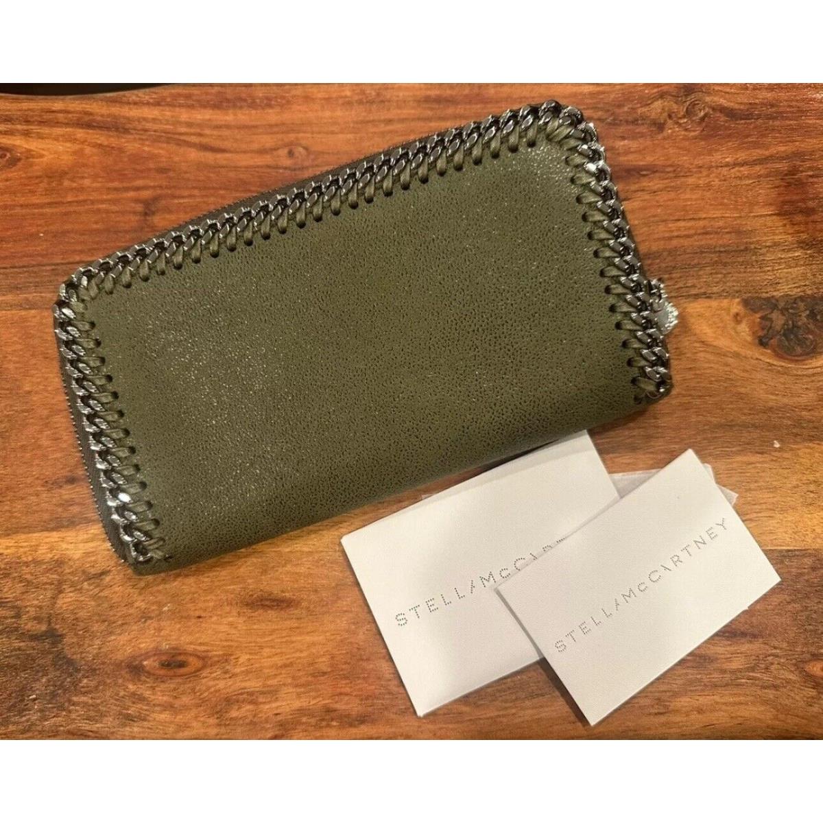 Stella Mccartney Falabella Zip Continental Wallet - Vegan Leather - Green