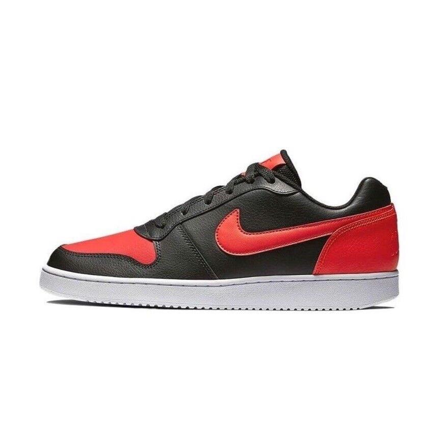 Men Nike Ebernon Low Athletic Lifestyle Shoes Black/habanero Red AQ1775-004 - Black/Habanero Red