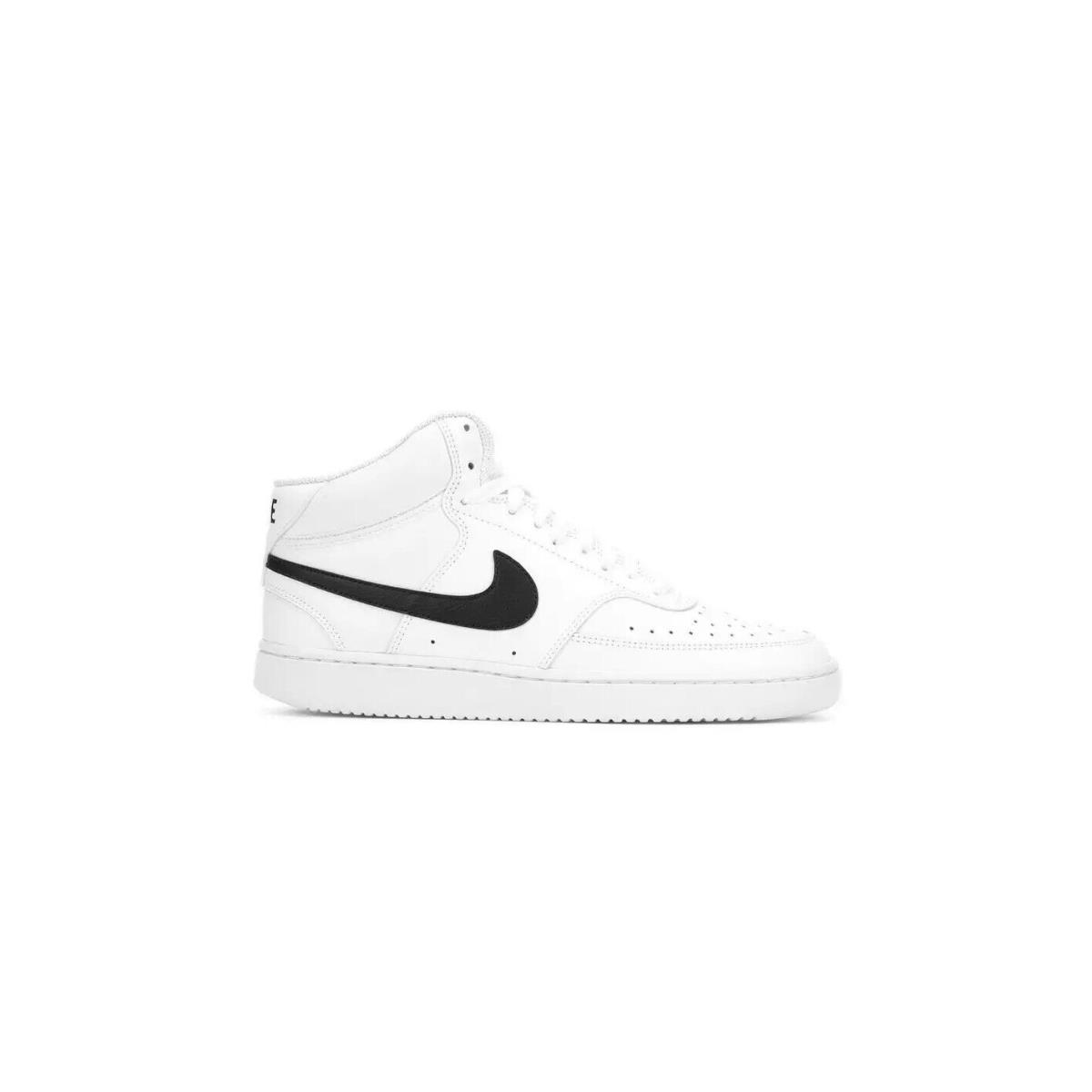 Men`s Nike Court Vision Mid NN White/black-white DN3577 101 - White/Black-White