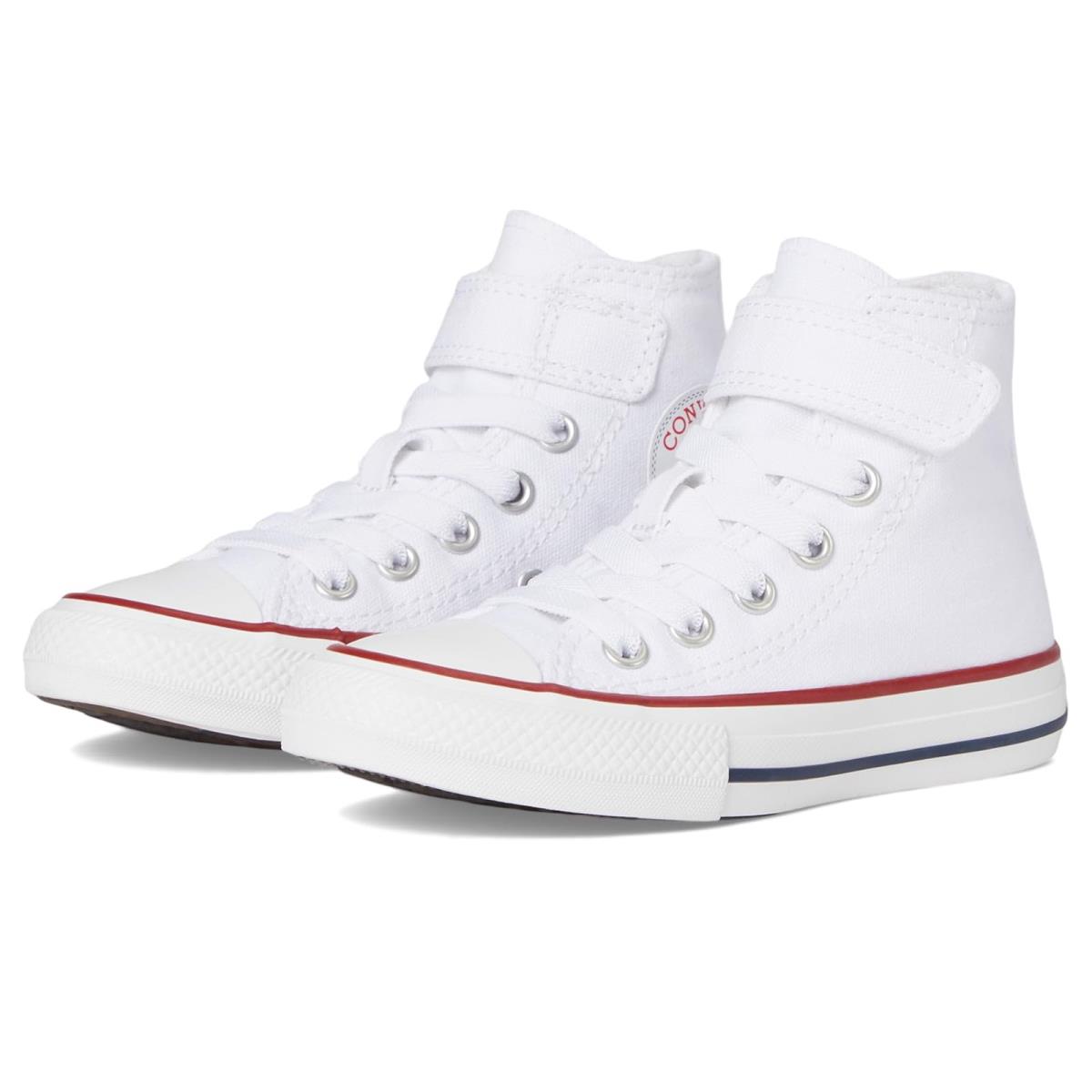 Boy`s Shoes Converse Kids Chuck Taylor All Star 1V Easy-on Little Kid White/White/Natural