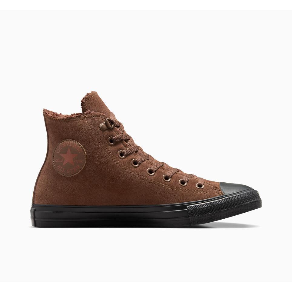 Converse Men`s Chuck Taylor All Star Suede Fur Shearling Lining Ortholite Insole Brown