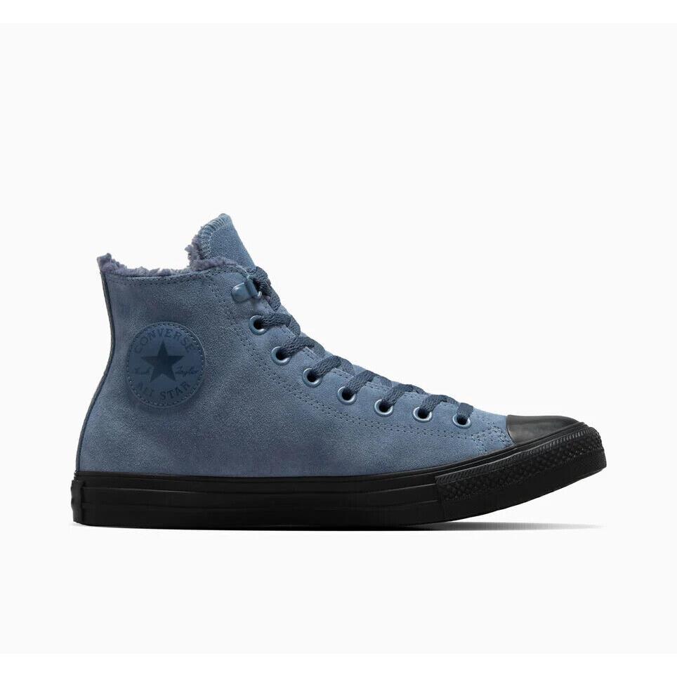 Converse Men`s Chuck Taylor All Star Suede Fur Shearling Lining Ortholite Insole Dark Waters