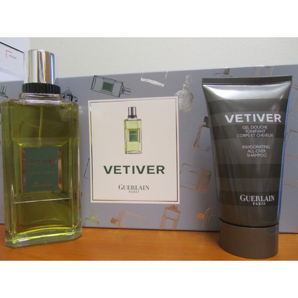 Vetiver BY Guerlain Gift Set Men Cologne 2 Pcs/ 3.4 OZ Edt +2.5OZ Shower Gel