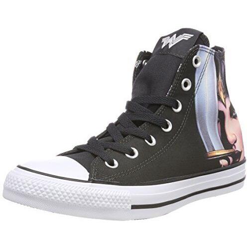 Converse Women`s Hi-top Trainers Multicolour Black White Black 001 13 UK