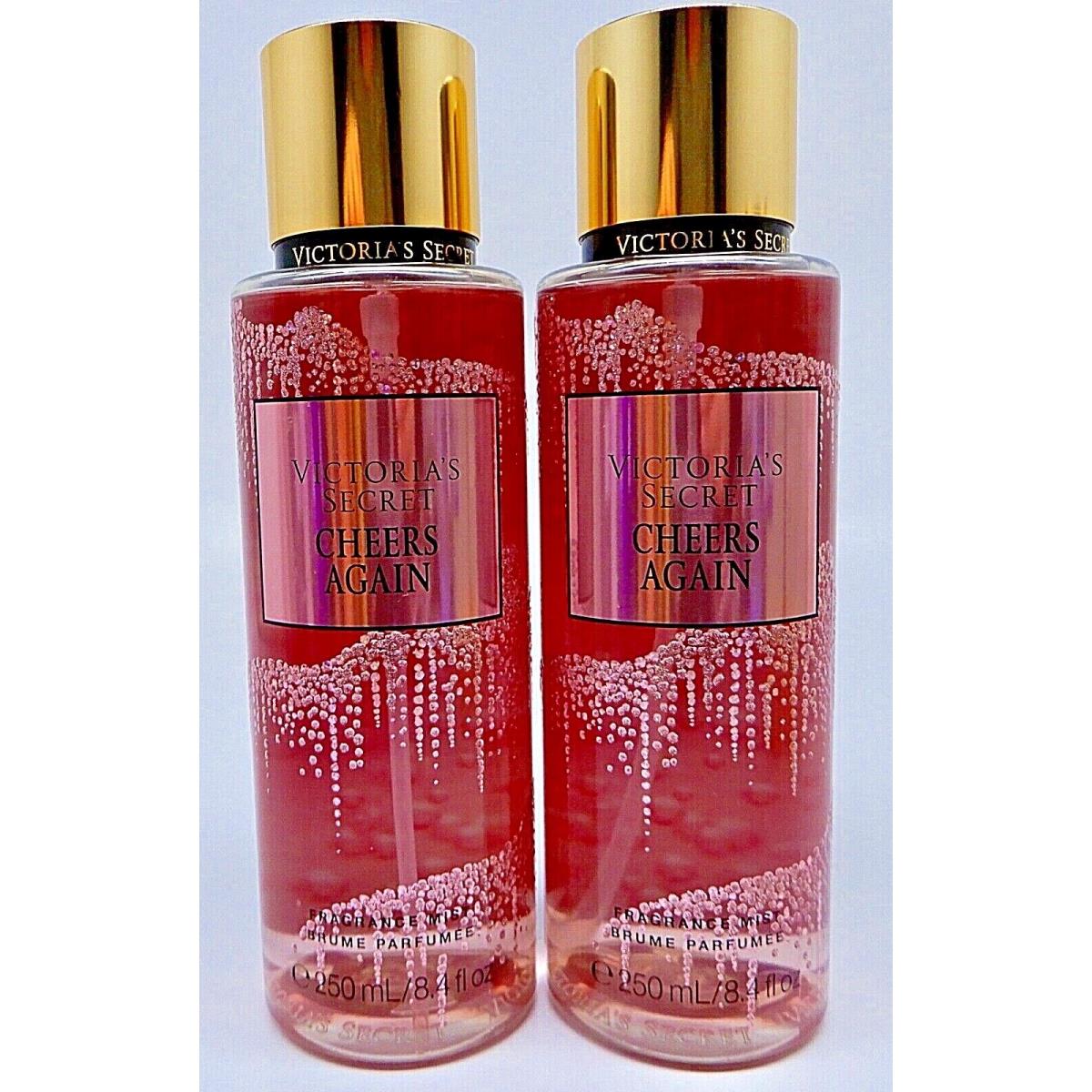 2 Victoria`s Secret Cheers Again Fragrance Body Mist Spray Perfume 8 oz