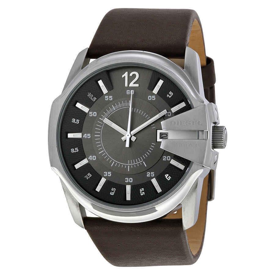 DZ1206 Diesel Not So Basic Brown Leather Men`s Watch - Style /: Grey