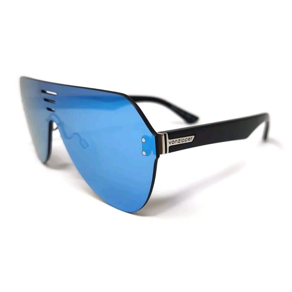 Vonzipper Alt Farva Sunglasses - Black Gloss/sky Blue Lens