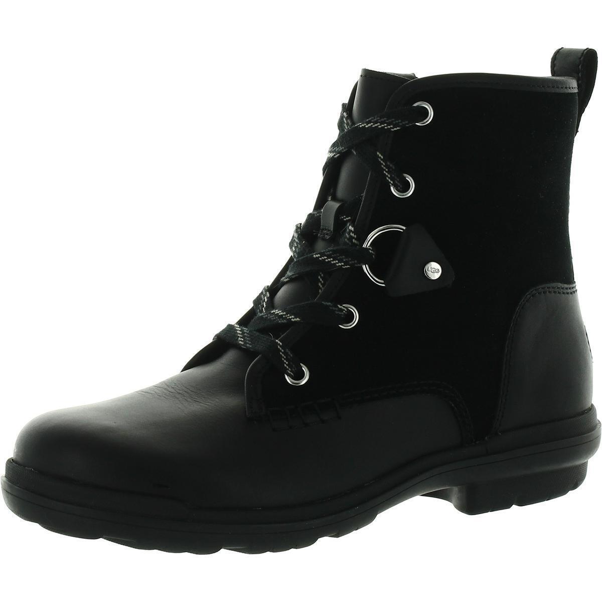 Ugg Womens Hapsburg Hiker Leather Waterproof Ankle Hiking Boots Shoes Bhfo 9060 - Black