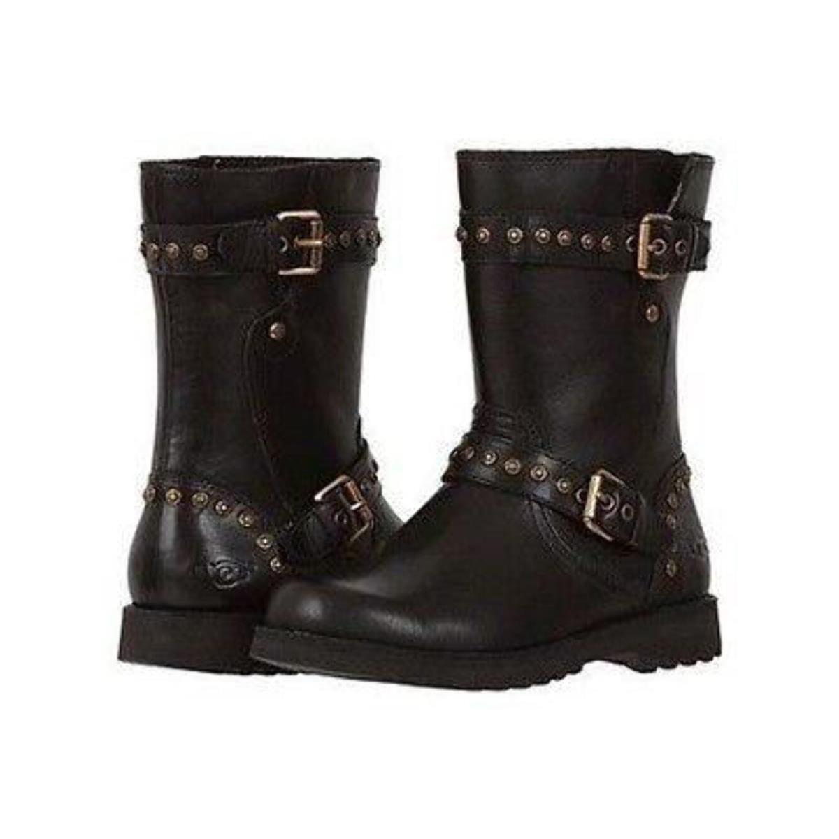 Ugg Australia Jamie Black Leather 1003868 K Cute Girls / Youth / Women Boot