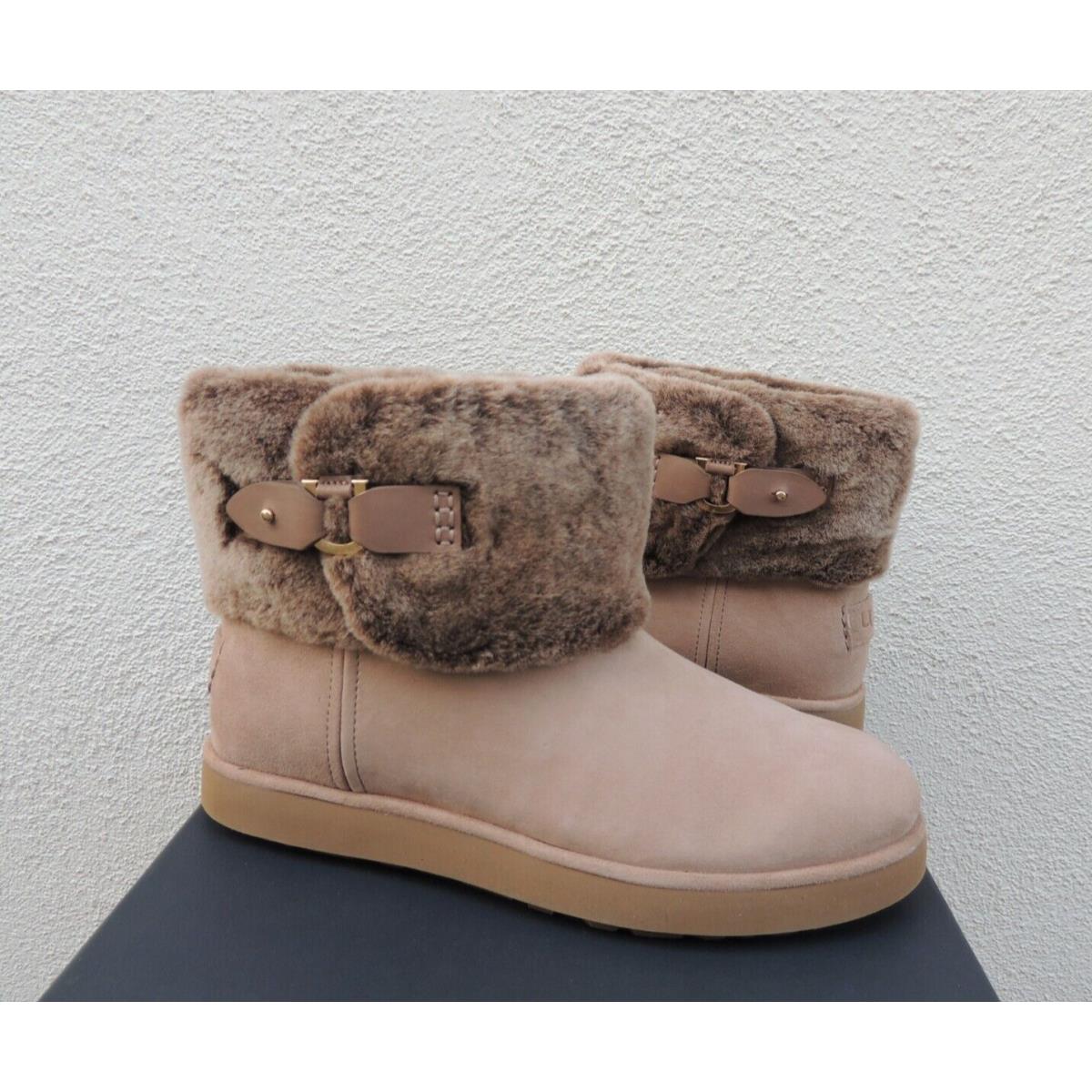 Ugg Amphora Classic Berge Mini Suede/ Sheepskin Boots Women US 6/ Eur 37