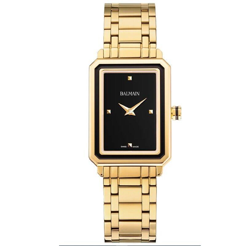 Balmain Eirini 25MM Black Dial Yellow Gold SS Women`s Watch B43923366