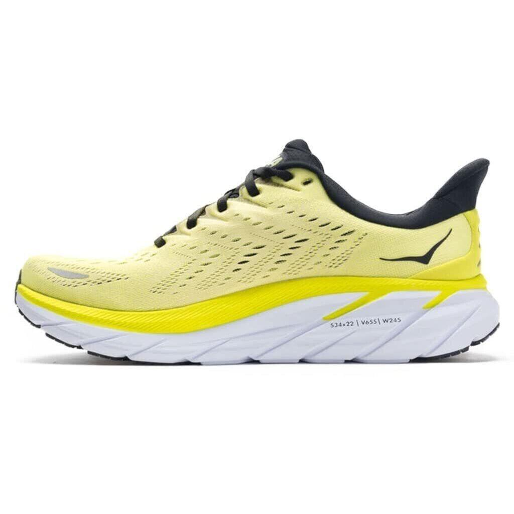 Hoka Men`s Clifton 8 Running Shoes Evening Primrose/charlock- 10D US Men`s