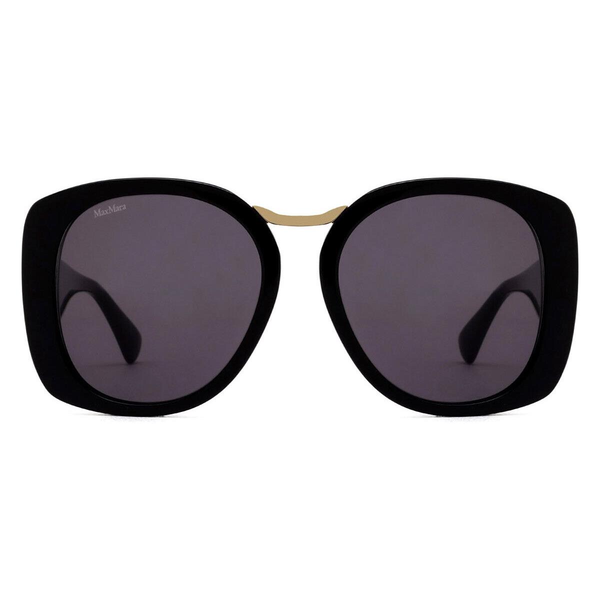 Max Mara MM0092 Sunglasses Women Shiny Black 55mm