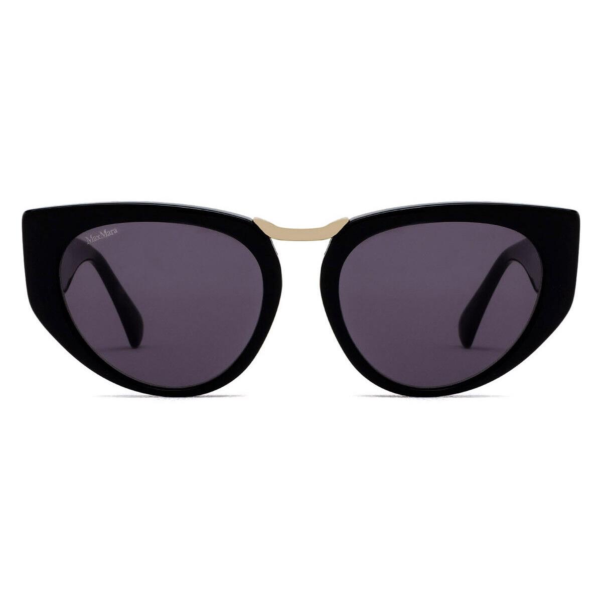 Max Mara MM0093 Sunglasses Women Shiny Black 54mm