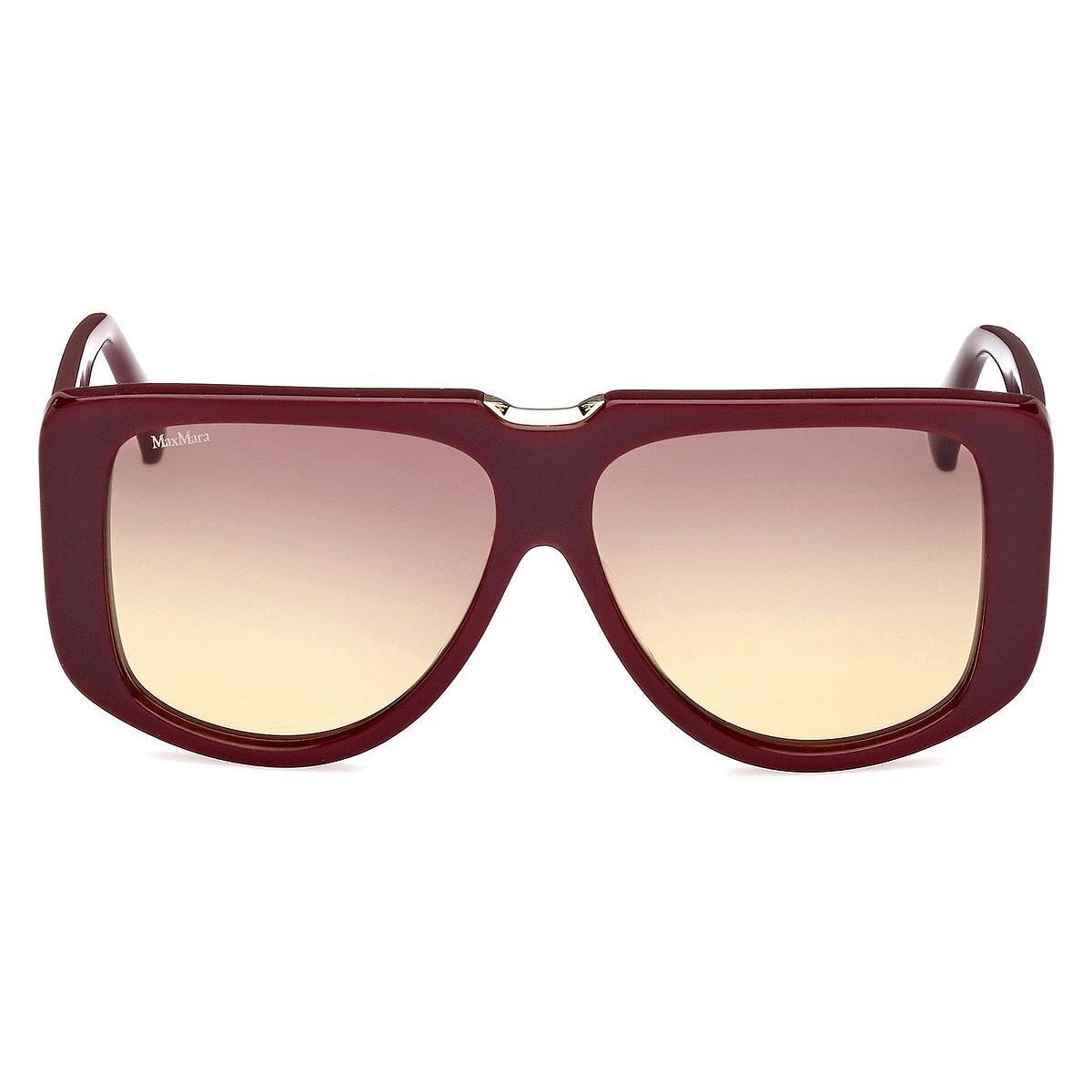 Max Mara MM0075 Sunglasses Women Shiny Dark Fuchsia 57mm