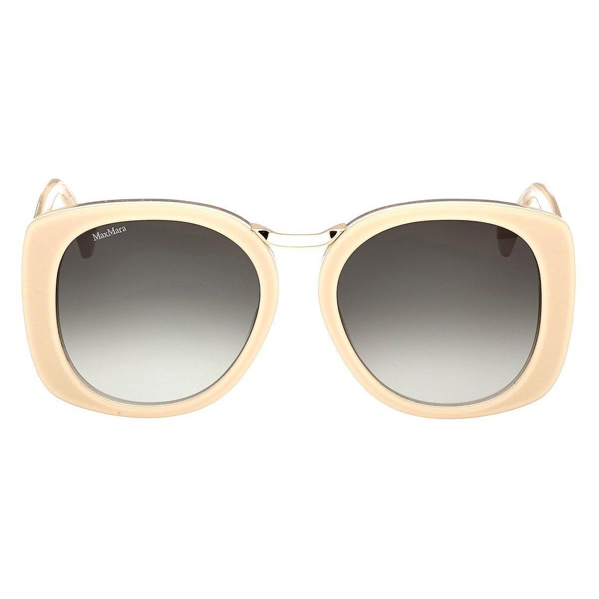 Max Mara MM0092 Sunglasses Women Shiny Ivory 55mm