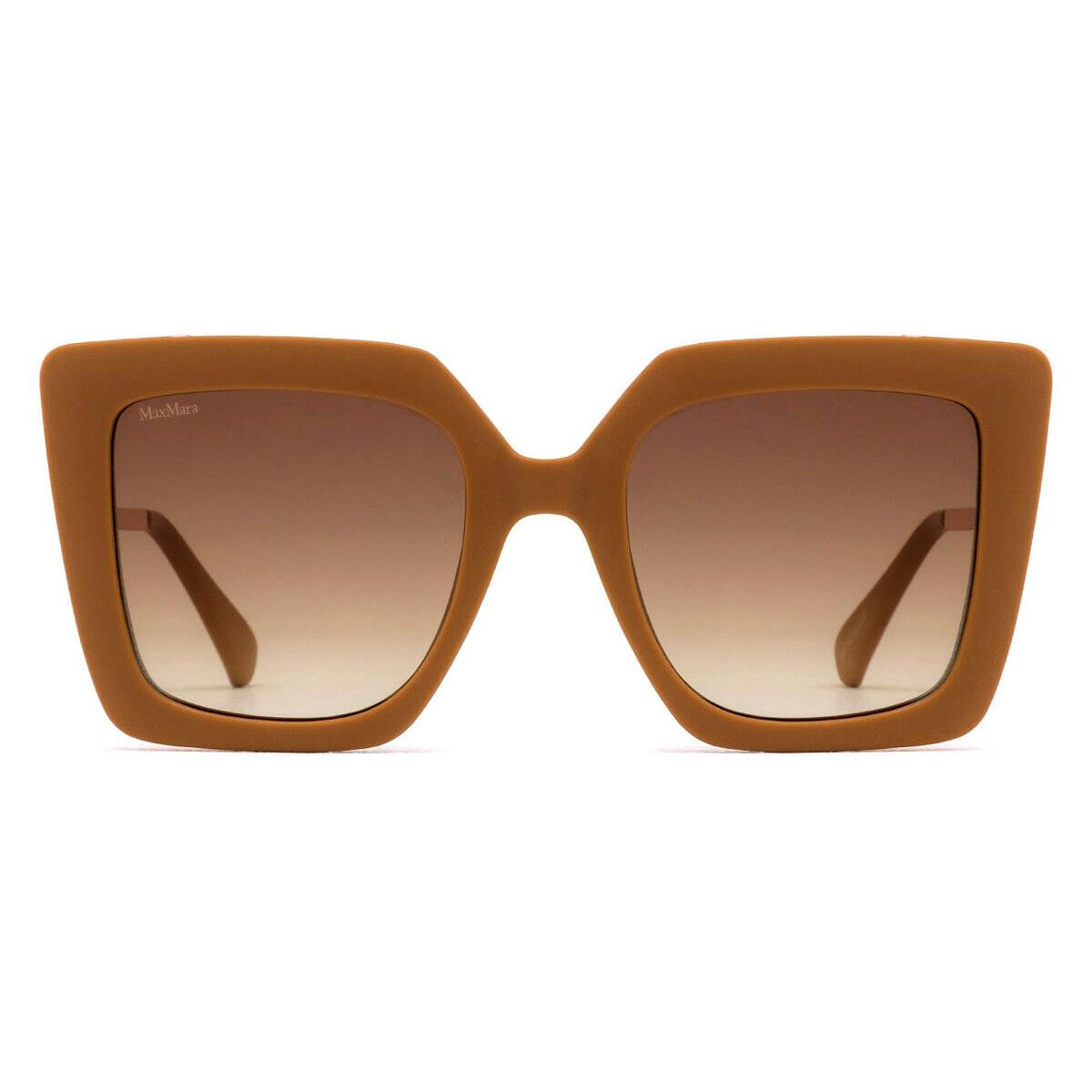 Max Mara MM0051 Sunglasses Women Matte Light Brown 52mm