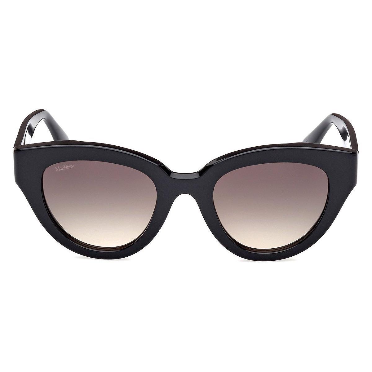 Max Mara MM0077 Sunglasses Women Shiny Black 50mm